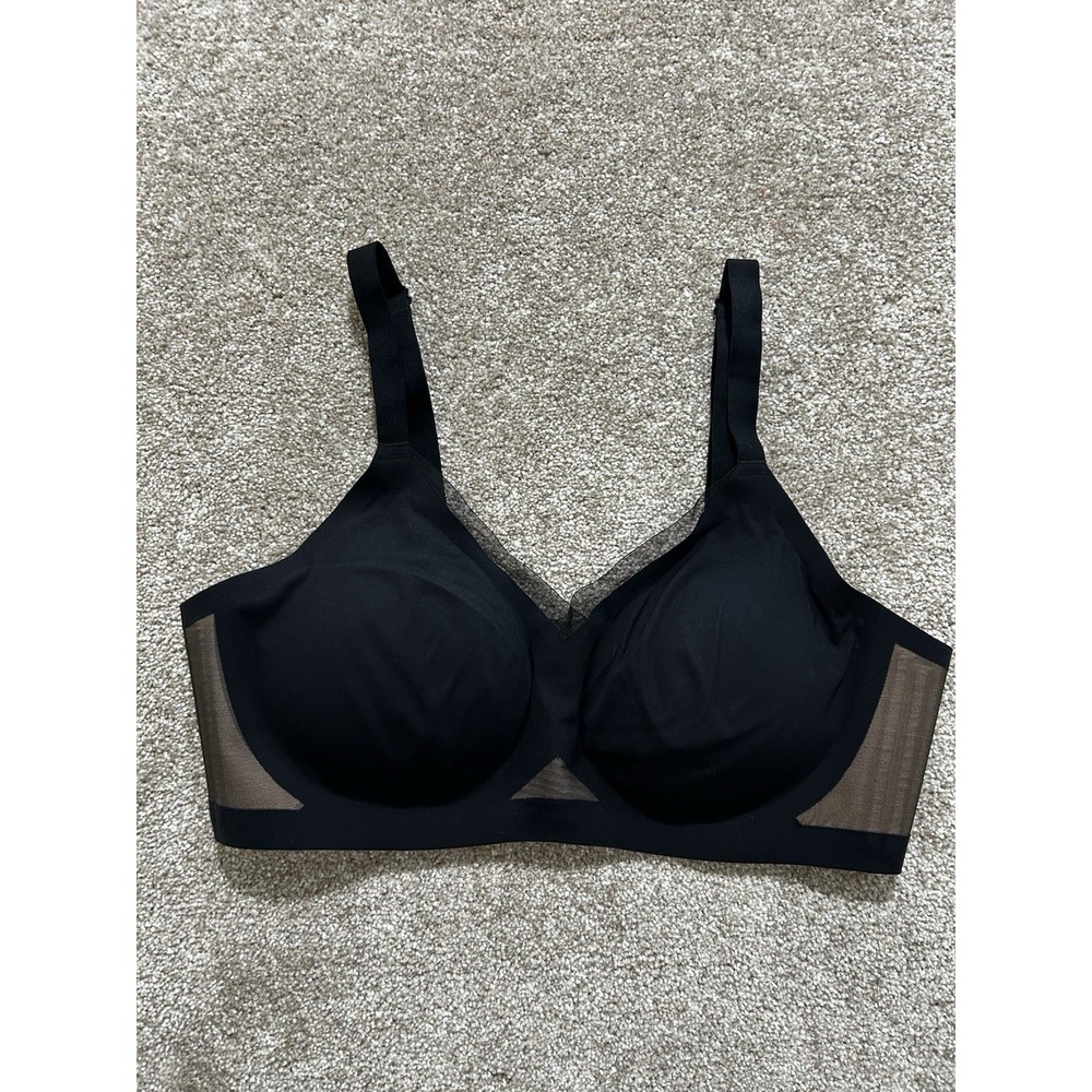 HoneyLove Crossover Bra Women's Size 1X Black Adjustable Straps